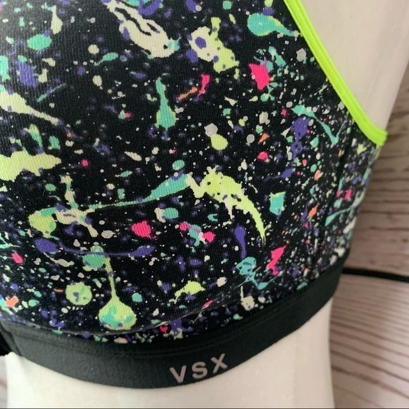 VSX Paint Splatter Padded Sports Bra 32C - Picture 3 of 8